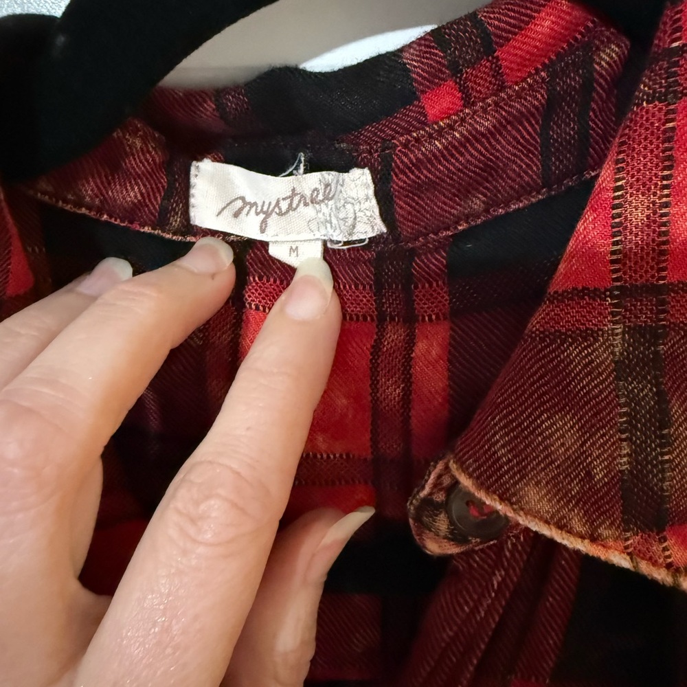 Mystree Red and Black Plaid Shirt - Picture 2 of 5